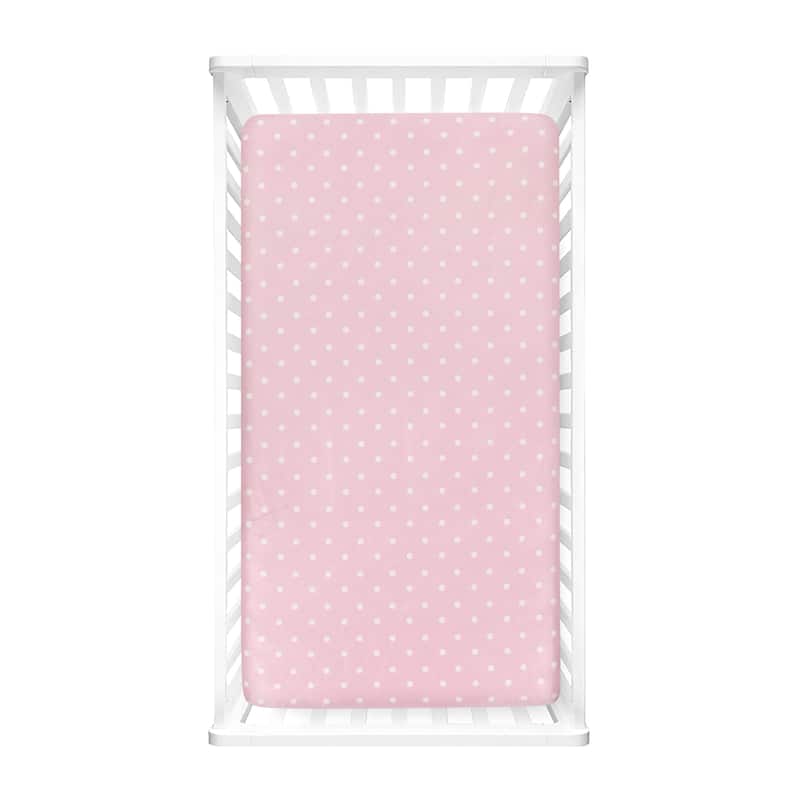 Lush Decor Elephant Stripe Dots Soft & Plush Fitted Crib Sheet