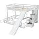 preview thumbnail 6 of 16, Unique Bunk Bed with Slide, Twin Over Full Bunk Bed with Slide