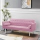 preview thumbnail 57 of 118, Living Room futon sleeper sofa Pink