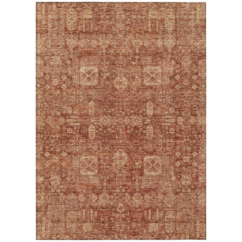 Machine Washable Indoor/ Outdoor Chantille Traditional Vintage Rug