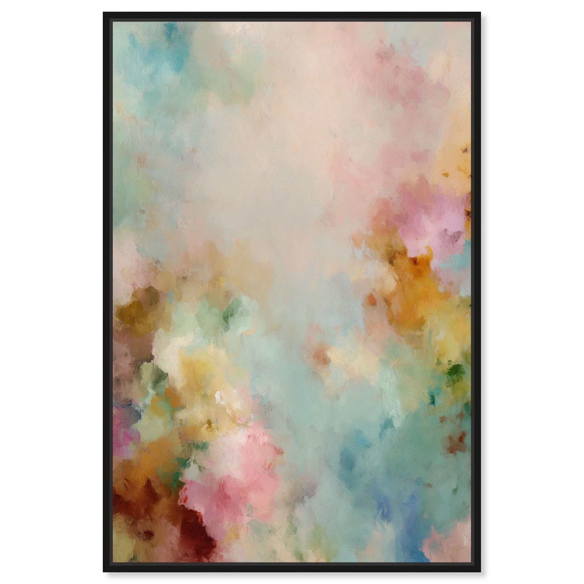 Soft Shades II Colorful Wall Decor Framed Canvas Print by Art Remedy
