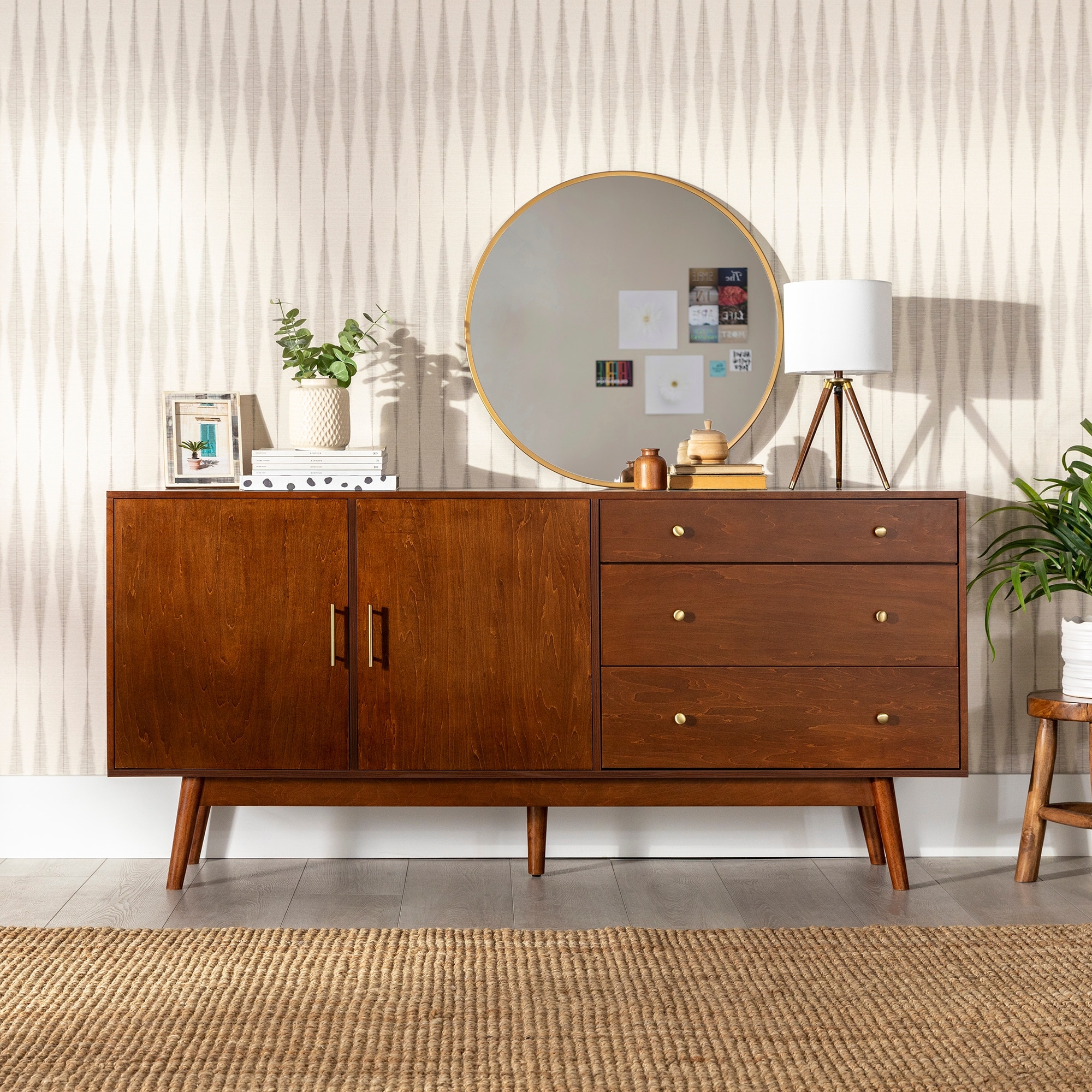 Walker Edison 70-inch Mid-Century Modern Buffet Console