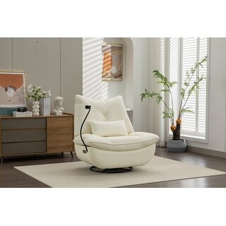 270° Swivel Power Recliner with Voice Control, Bluetooth, and Hidden ...