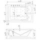 preview thumbnail 9 of 10, 71 in. x 47 in. Alcove Whirlpool Bathtub Hydrotherapy Jetted SPA Bath in White