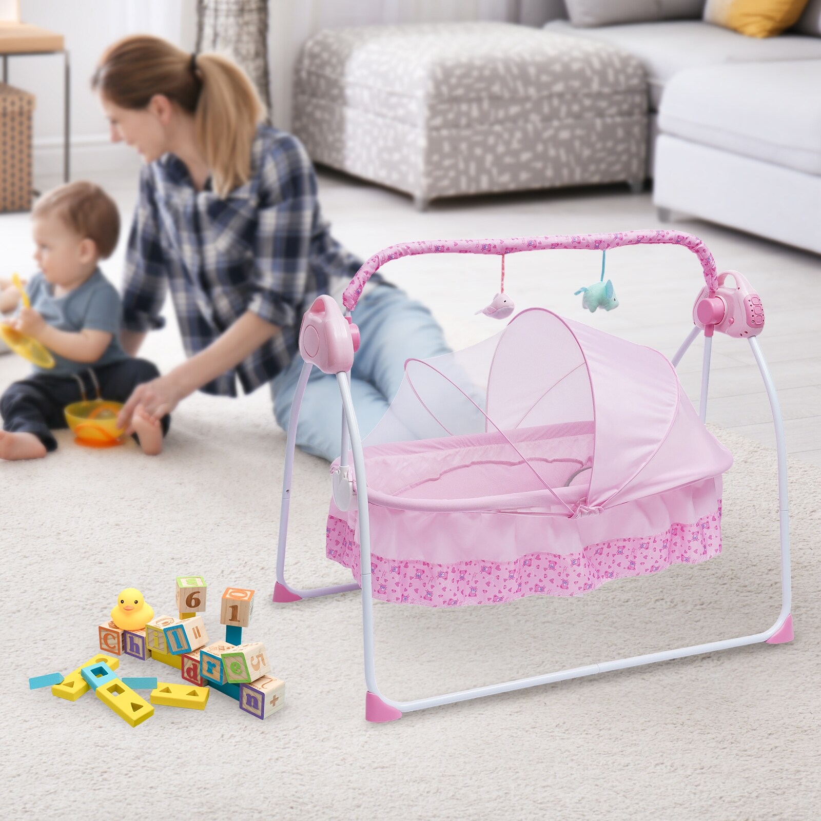 Lofn 0 18 Months 25kg Electric Crib Bassinet Baby Cradle On Sale