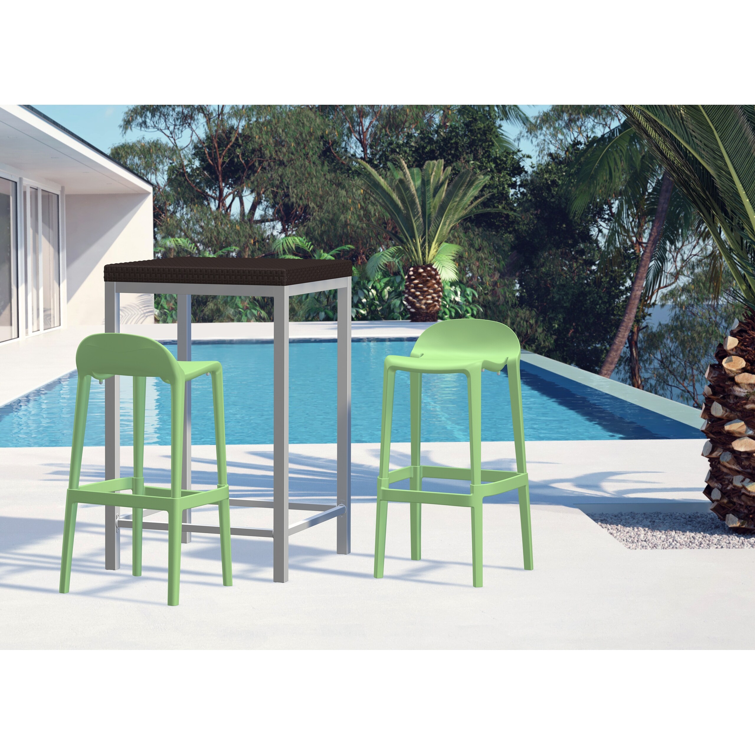 Lagoon Resin Bar Stools Outdoor Lagoon Milos Baby Blue Stackable