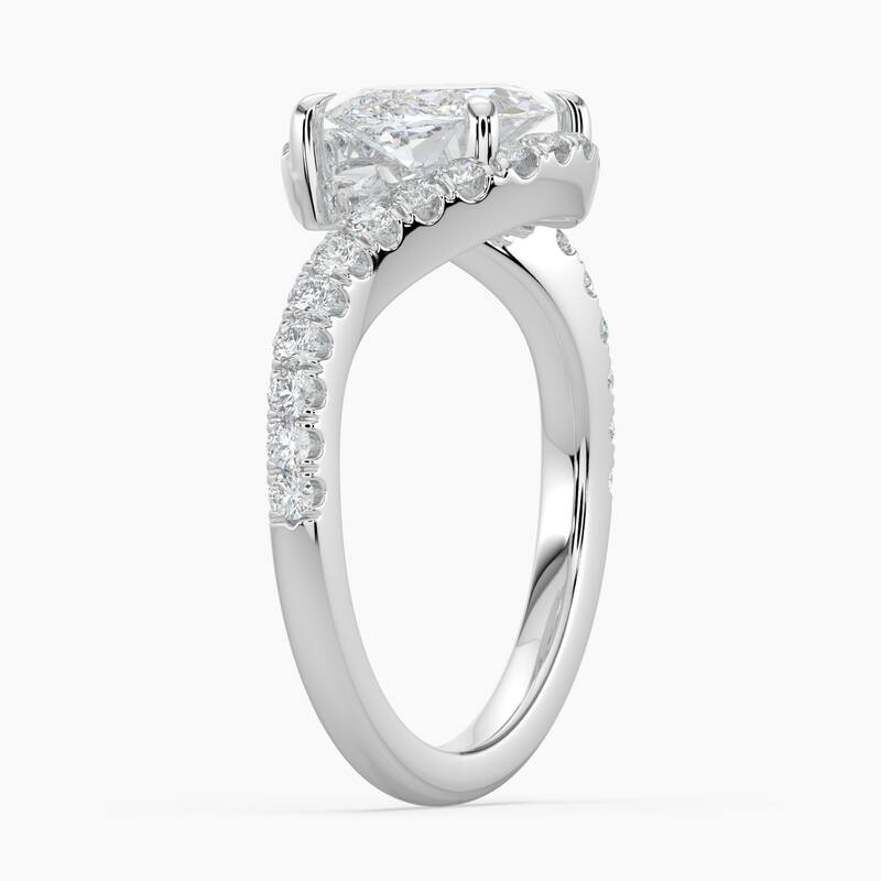 Auriya 14k Gold Lab Grown Marquise Diamond East-West Bypass Engagement Ring 1.00 to 5.00 ct. tw. (F-G, VS)
