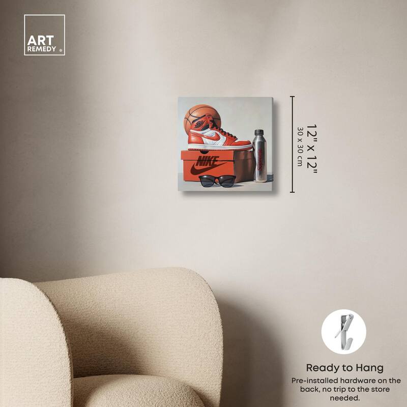 Basketball Practice Canvas by Art Remedy, Gallery Wrapped