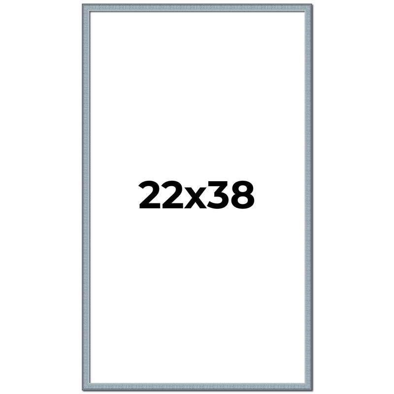 22x38 Frame Rustic Sky Blue Solid Wood Picture Frame | 0.75 Inch