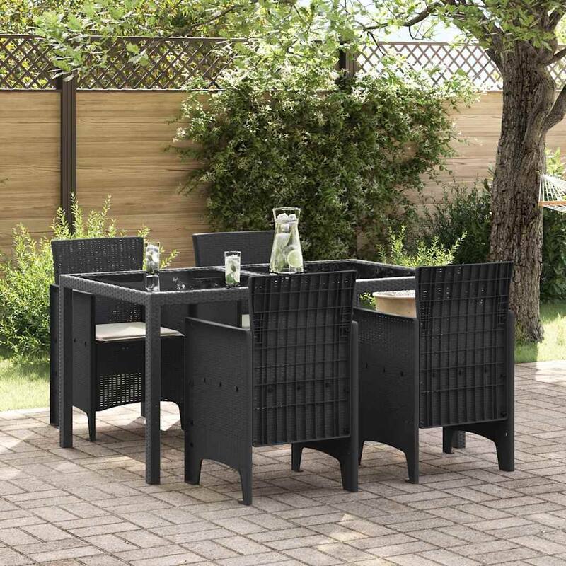 vidaXL Garden Chair 2/4 pcs Anthracite/Brown/White 53 x 49 x 85 cm PP - 53 x 49 x 85 cm - Anthracite Cream white /4