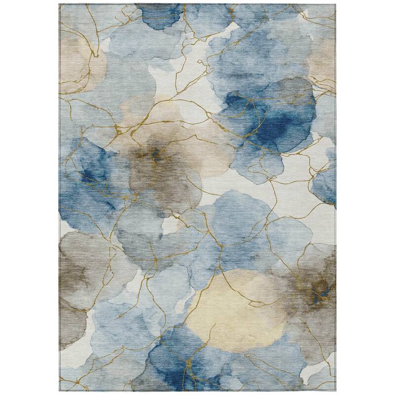 Machine Washable Indoor/ Outdoor Floral Mara Chantille Rug