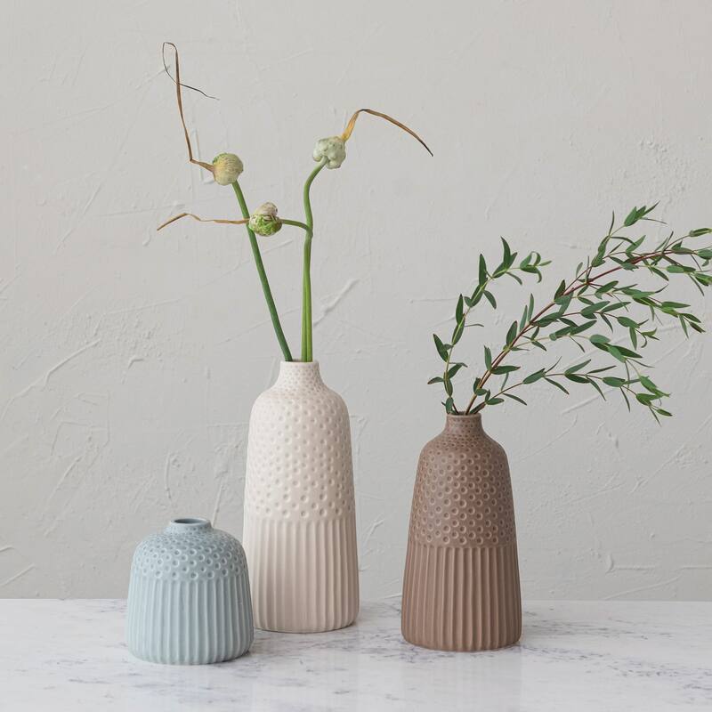 Stoneware Vases with Matte Glaze