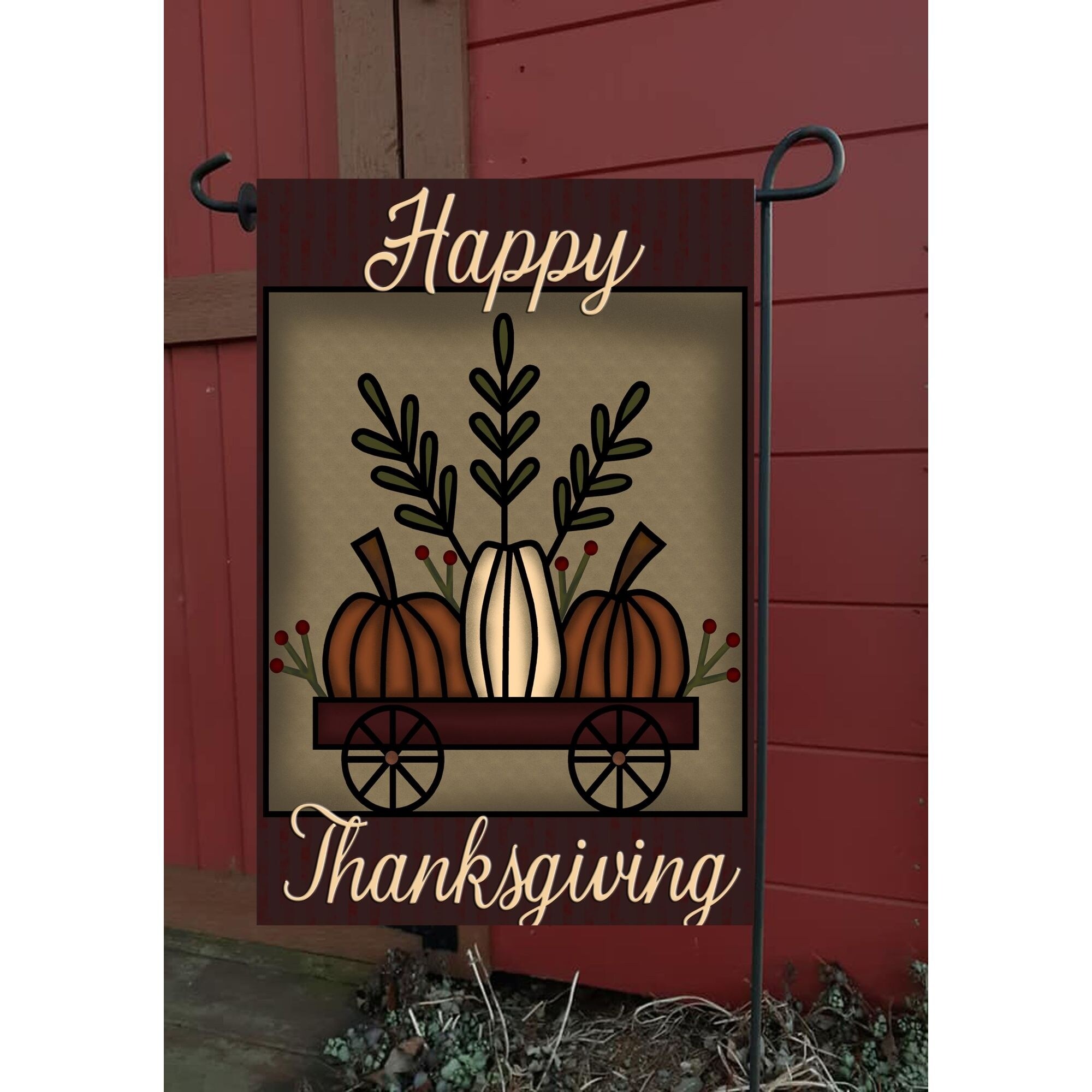Shop Vibrant Happy Thanksgiving Rectangular Garden Flag 18 X 12 Overstock 32211541