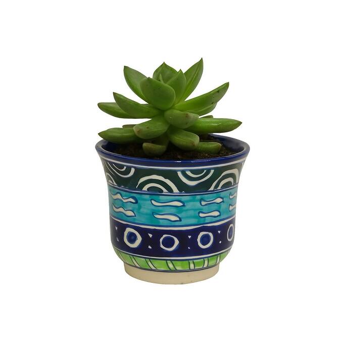 Home&Manor Ceramic Planter Multicolor