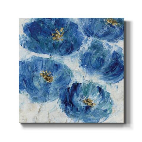 Blue Floral Fleck-Premium Gallery Wrapped Canvas - Ready to Hang
