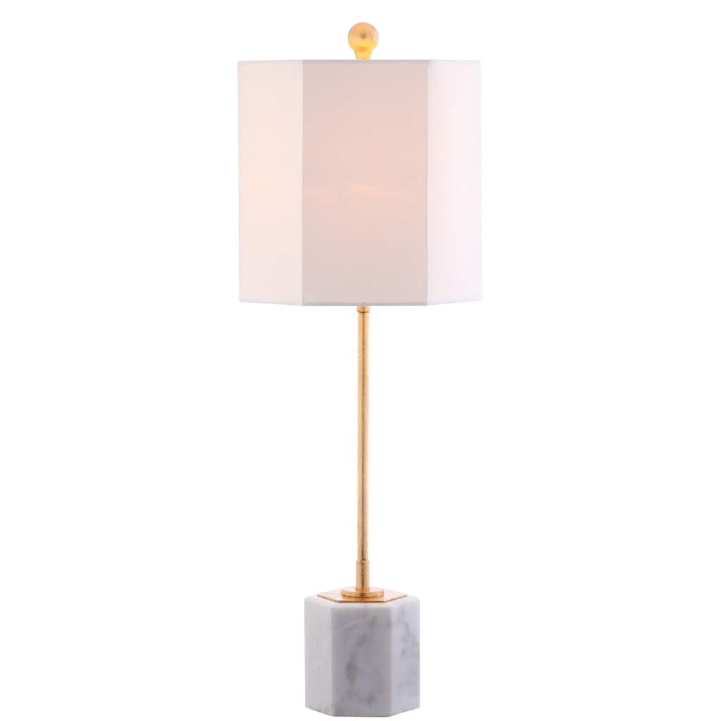 SAFAVIEH Lighting Meital 29-inch Marble LED Table Lamp (Set of 2) - 10" x 10" x 29" - 10Wx10Dx29H