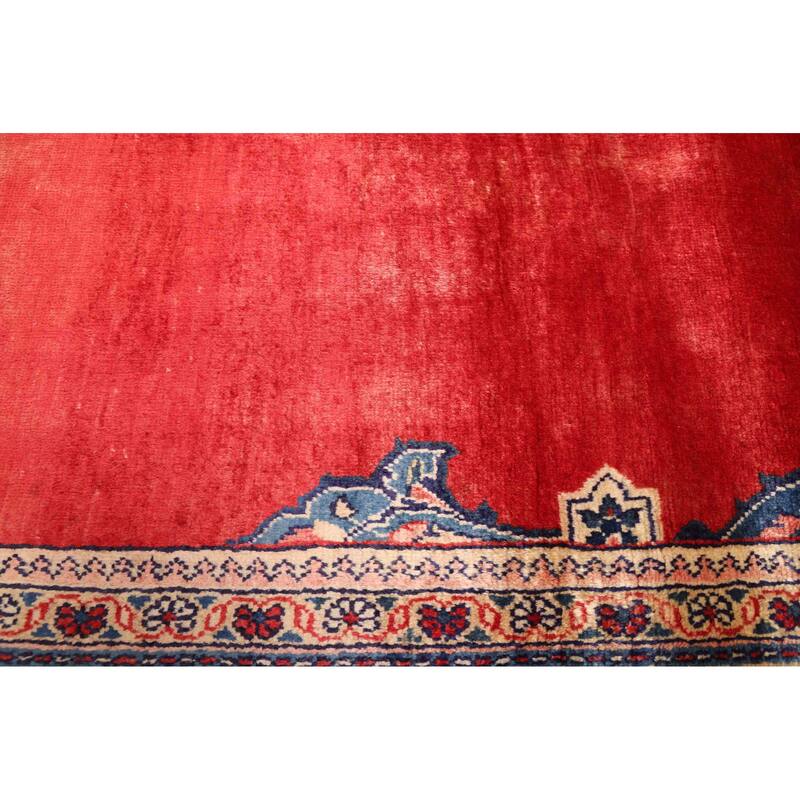 ECARPETGALLERY Hand-knotted Kayseri Red Wool Rug - 7'8 x 10'11