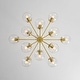 preview thumbnail 12 of 14, Glam 2-Tier Clear Ribbed Glass Bubble Sputnik Chandelier 35.4in