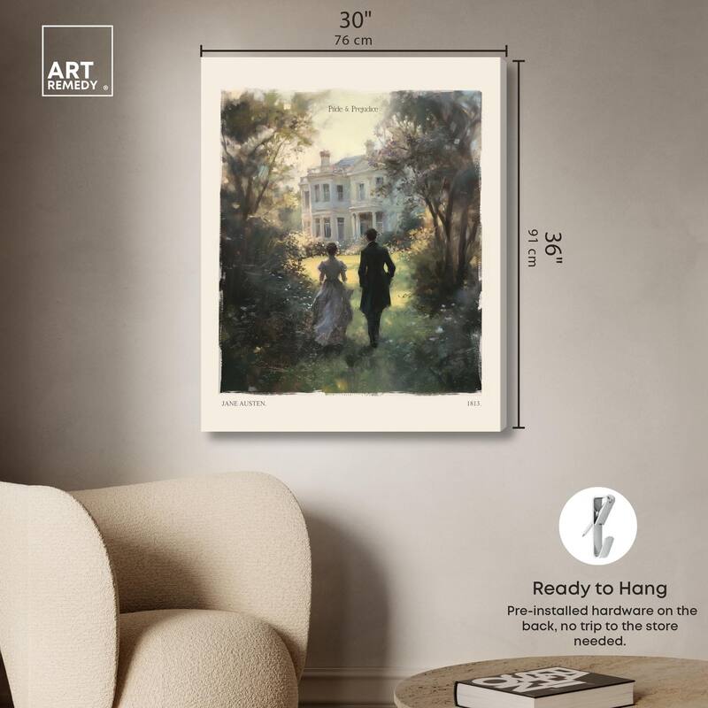 Pride and Prejudice Scene Canvas by Art Remedy, Gallery Wrapped