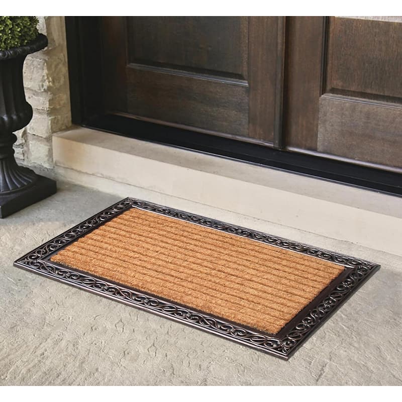 A1HC Natural Rubber And Coir Molded Hand-finished Doormat 30"X48"