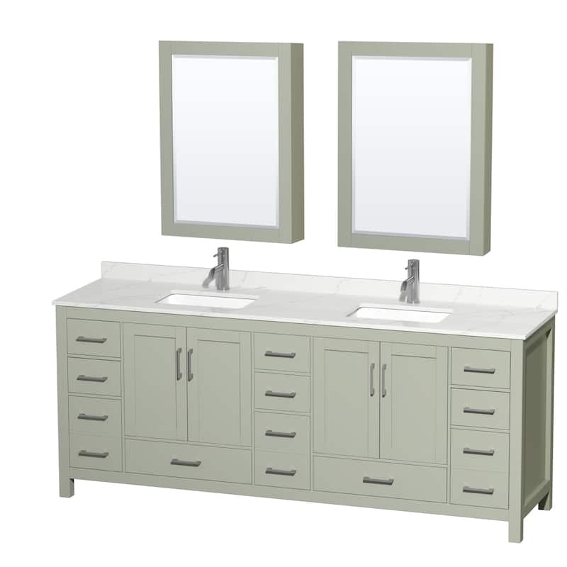 Wyndham Collection WCS141484D-QTZ-UNSMED Sheffield 84" Free Standing