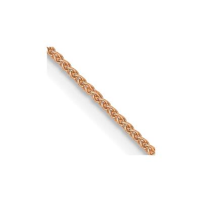 Curata 14k Rose Gold 0.8mm Baby Wheat Chain Necklace (Lobster) Options: 16 18 20