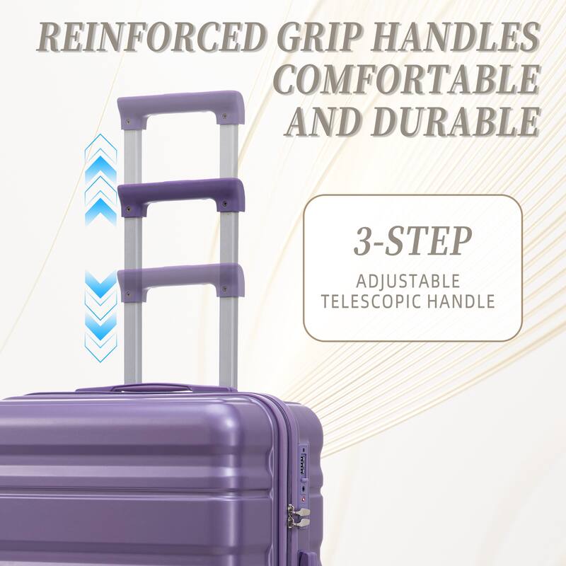Luggage Sets 3 Piece Suitcases with Wheels, Suitcase Set ABS Hard Case Luggage with TSA Combination Lock, for Men and Women