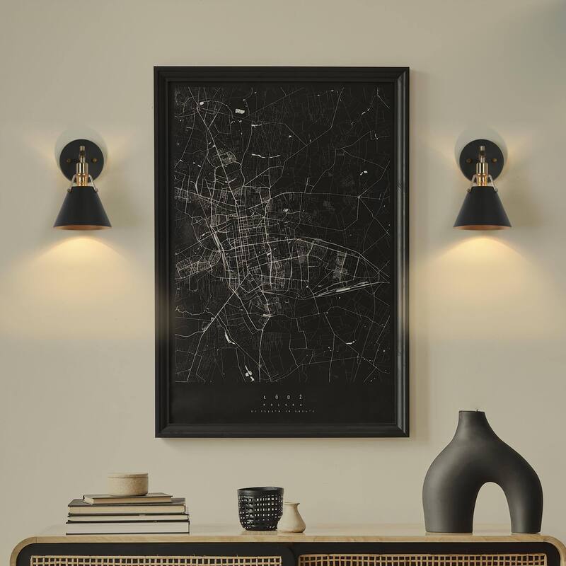 Modern 1-Light Black Gold Dimmable Wall Sconces Bathroom Vanity Light