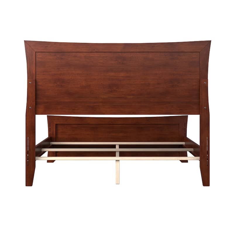Metro Full Foundation Bed with Matching Footboard in Walnut