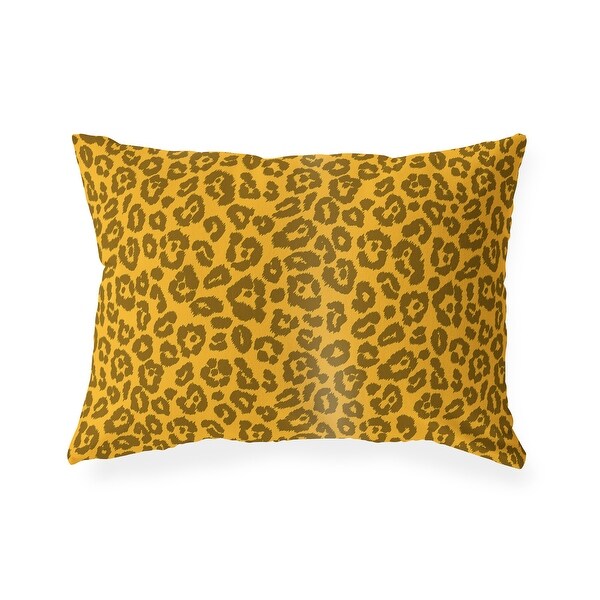 LEOPARD PRINT GOLD Lumbar Pillow By Kavka Designs Bed Bath