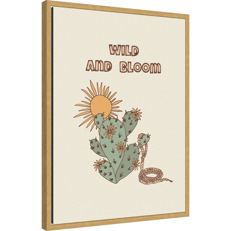 Wild a Bloom by Olena Kovalova Framed Canvas Wall Art Print