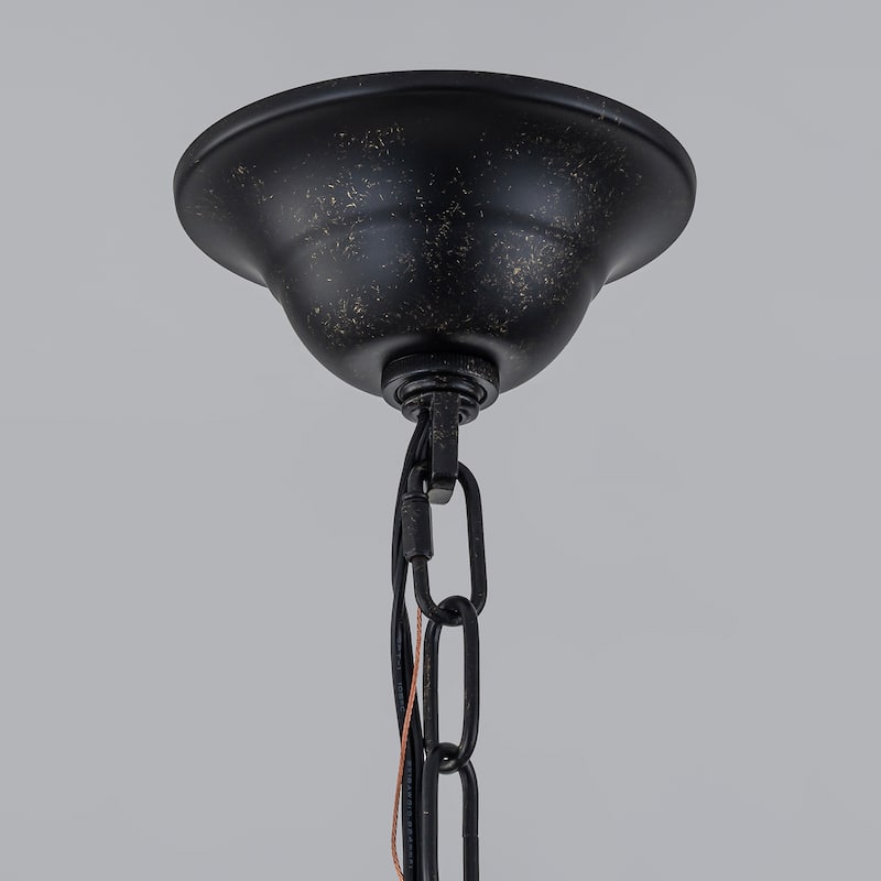 Retro French 4/5-Light Antique Brass Globe Crystal Chandelier for Living/Dining Room