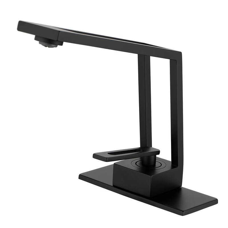 Single-Handle Bathroom Faucet for Sink with Deckplate, Single-Hole Basin Faucets