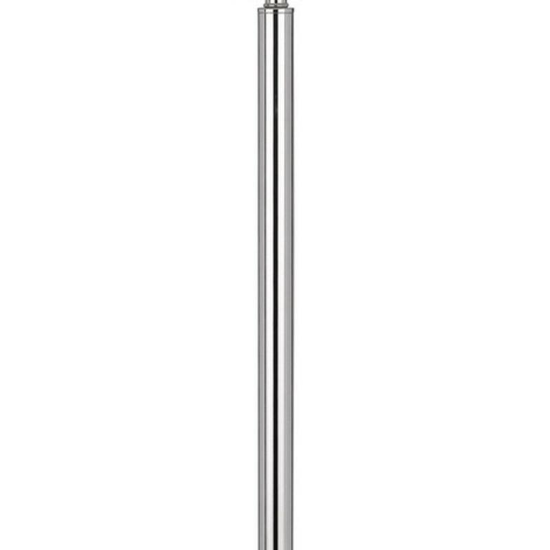 61" Chrome Floor Lamp with Tray Table and USB Port White Fabric Square Shade for Living Room - 61"H x 17"W x 17"D
