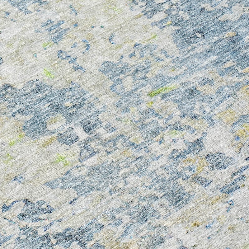 Machine Washable Indoor/ Outdoor Abstract Modern Chantille Rug