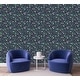 Dark Blue Floral Wallpaper Peel and Stick and Prepasted - Bed Bath ...