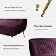 preview thumbnail 87 of 114, HULALA HOME Monica Modern Velvet Curved Tufted Back Loveseat with Metal Tapered Legs