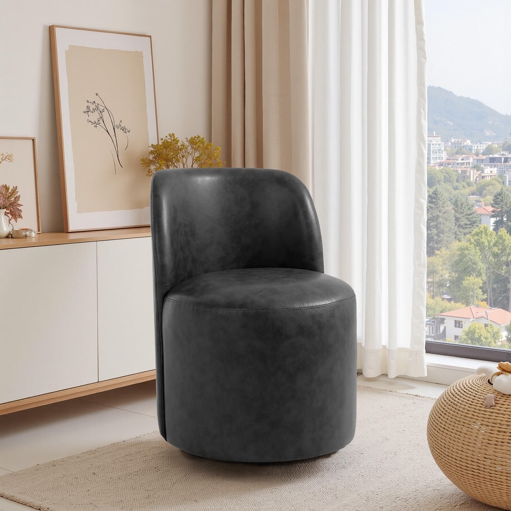 Modern Linen Upholstery Dining Chair Barrel Chair