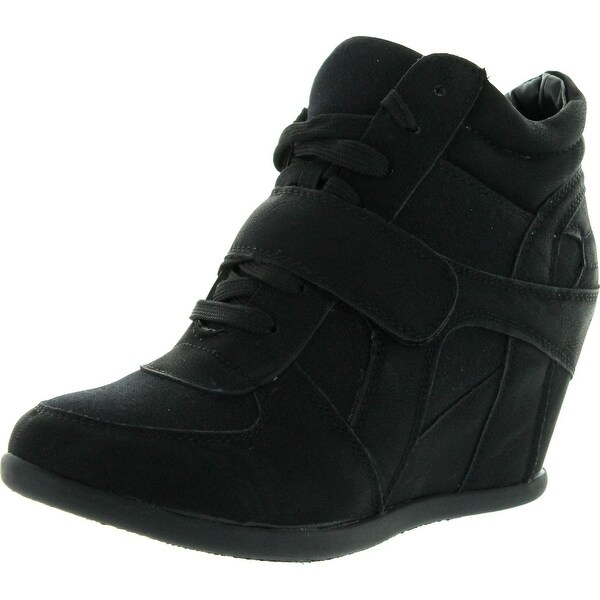 leather wedge sneaker