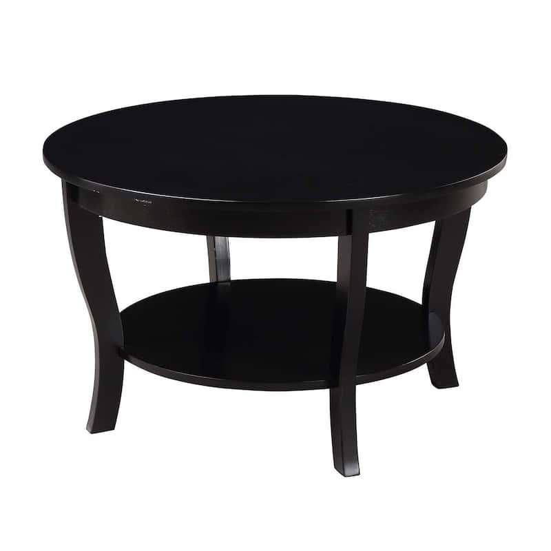 Convenience Concepts American Heritage Round Coffee Table with Shelf