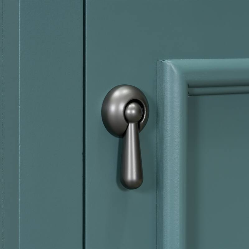 Bathroom Vanity with Ceramic Sink, Bathroom Storage Cabinet with Soft Close Door, Door-Mounted Storage Rack & Adjustable Shelf