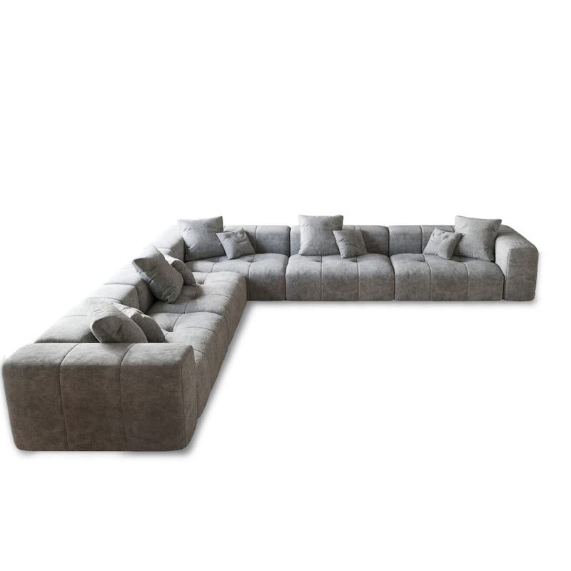 Extra Large Linen Corner Sectional Sofa Couch for Living Room Set