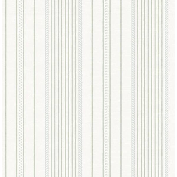 slide 2 of 7, A-Street Prints Navarres Stripe Light Green Faux Linen Wallpaper