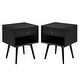 preview thumbnail 3 of 24, Middlebrook Mid-Century Solid Wood 1-Drawer Nightstand, Set of 2