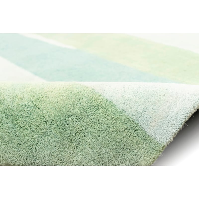 Liora Manne Piazza Stripes Indoor Rug Sea Breeze