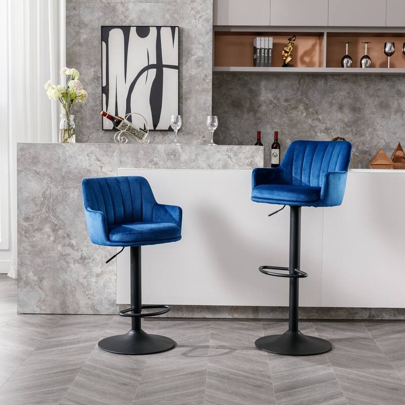 Bar Stools Set of 2,Adjustable Barstools with Back and Footrest, Counter Height Bar Chairs for Kitchen,Pub