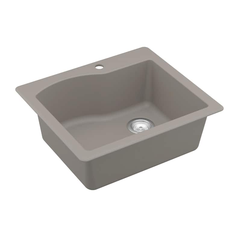 Karran Drop-in Quartz Single Bowl Kitchen Sink