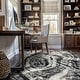 preview thumbnail 17 of 19, World Rug Gallery Distressed Abstract Black / Ivory / Gray Area Rug