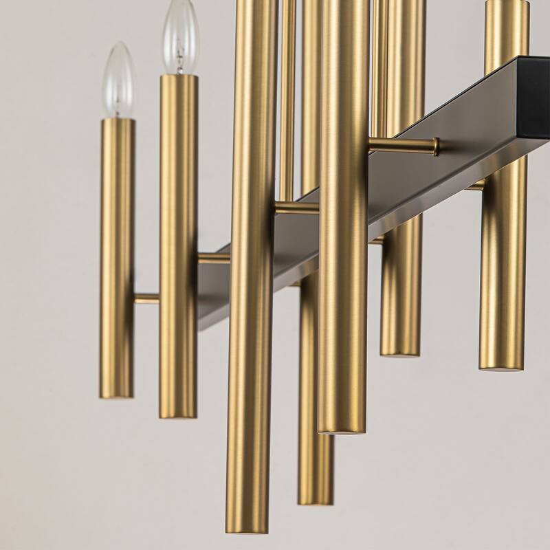 56.7'' 8-Light Linear Chandelier Kitchen Island Pendant
