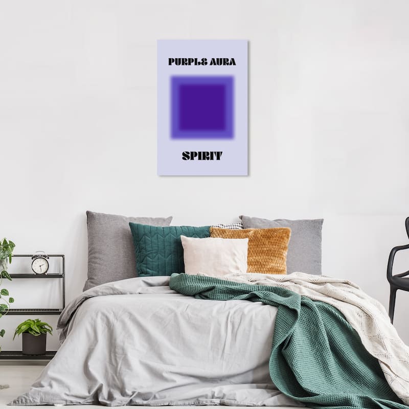 Wynwood Studio Canvas Spiritual and Religious Purple Aura Spirit Purple and Lilac Modern & Contemporary Wall Art Canvas Print - 36 x 24